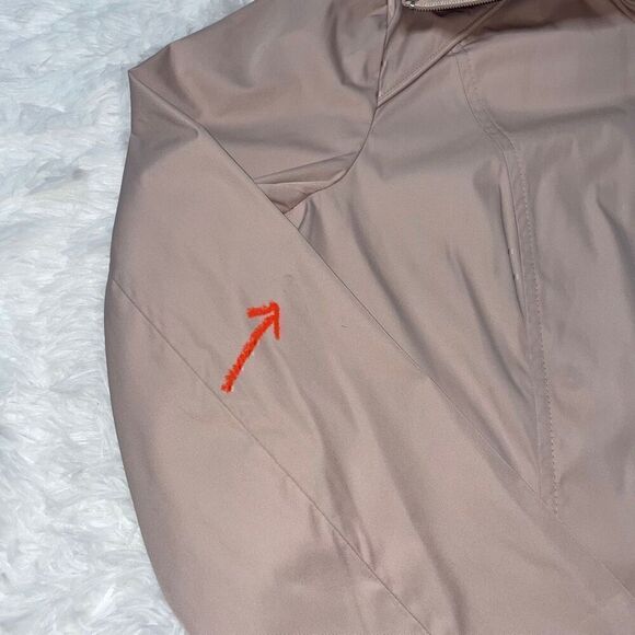 Cole Haan Pink Coat Trench Jacket Rain Womens Size M Pockets Cinch Waist - Picture 9 of 16